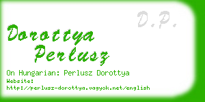 dorottya perlusz business card